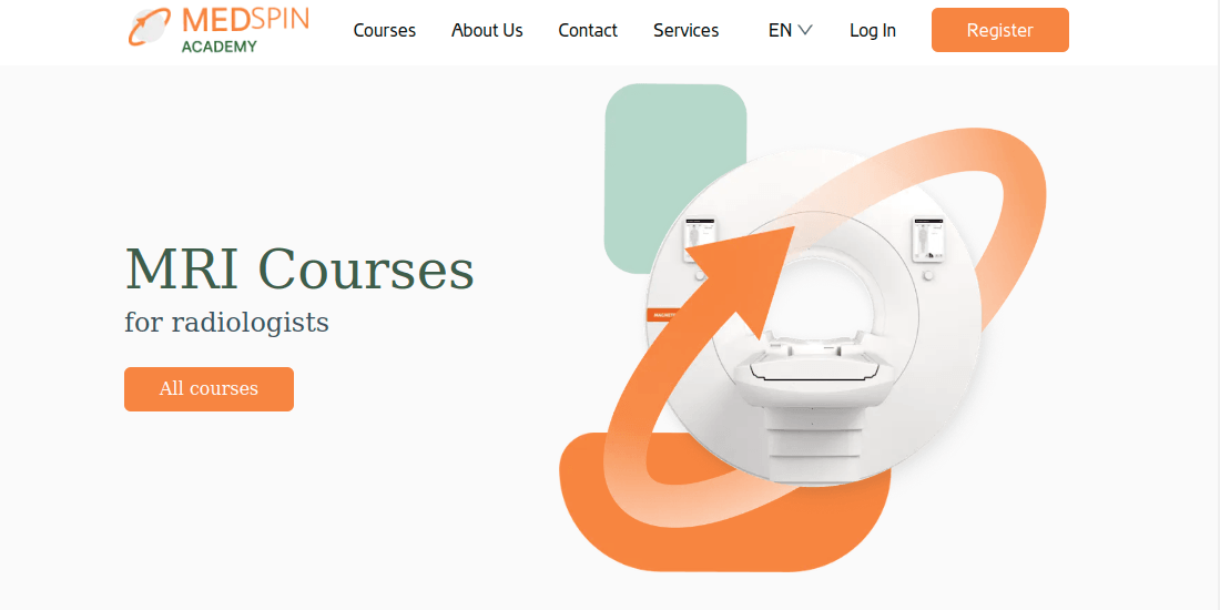 Medspin Academy Landing Page