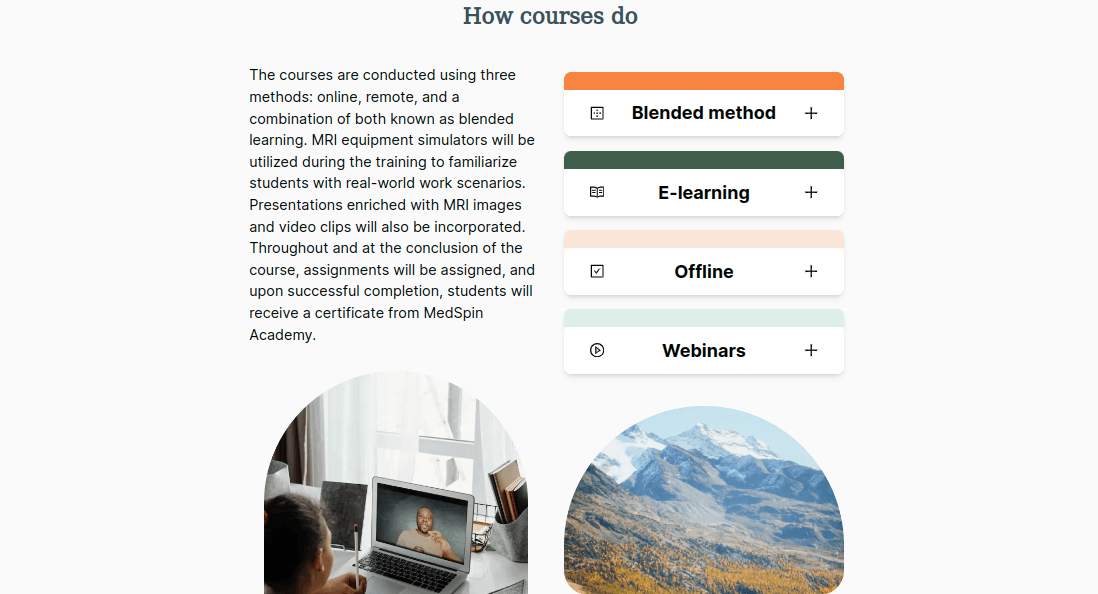 Courses types